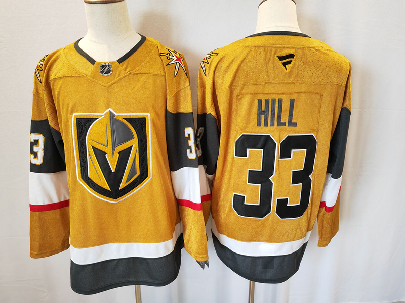 Men's Vegas Golden Knights Adin Hill #33 Gold Jersey