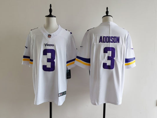 Men's Minnesota Vikings Jordan Addison Nike Jersey -  White#3