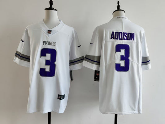 Men's Minnesota Vikings Jordan Addison Nike Jersey -  White