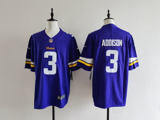 Men's Minnesota Vikings Jordan Addison Nike Jersey -  Purple#3