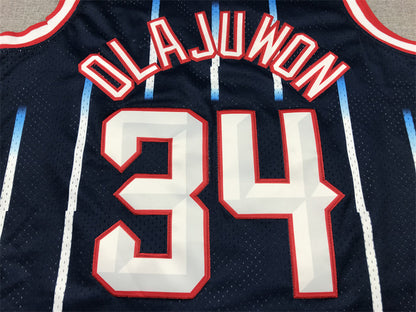 Houston Rockets Hakeem Olajuwon #34 1996-97 Throwback — Embroidered Jersey