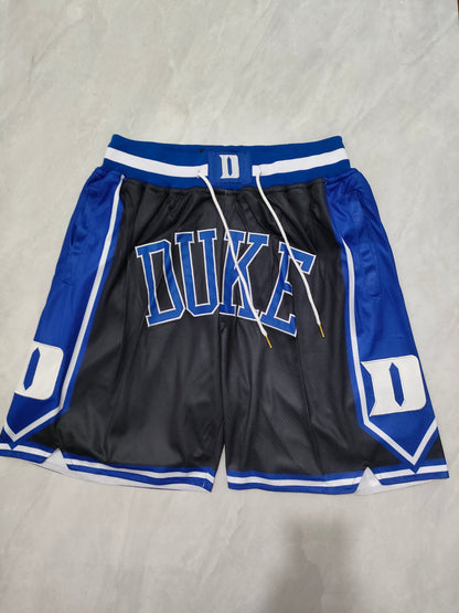 JUST DON Duke University Black Pocket Shorts