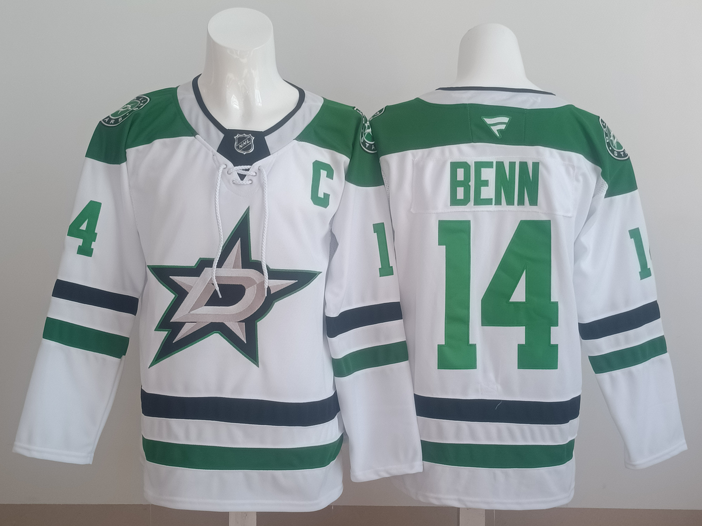 Men's Dallas Stars Jamie Benn #14  White Premium Player Jersey