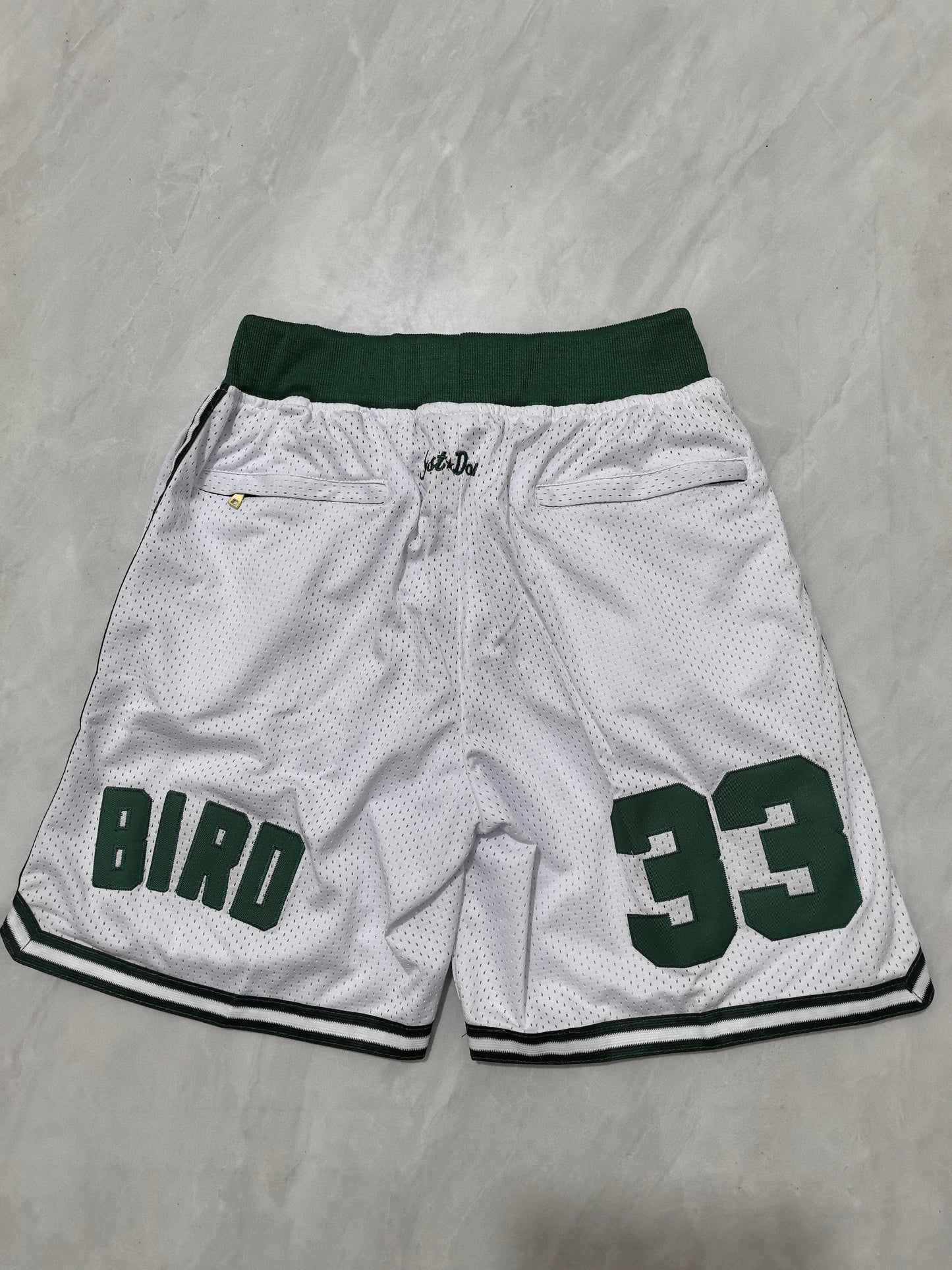 Boston Celtics White Retro Pocket Shorts