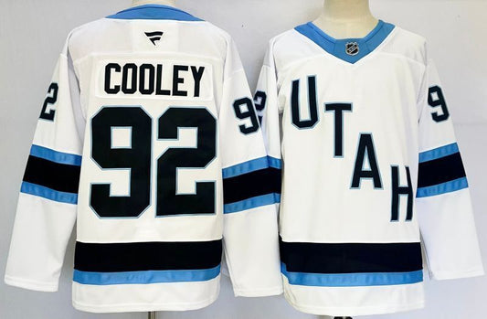 Men's Utah Mammoth Logan Cooley #92 White Player Game Jersey