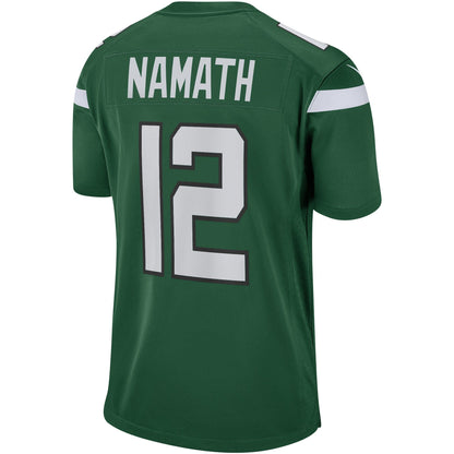 Joe Namath New York Jets Nike Game Retired   Jersey - Gotham Green