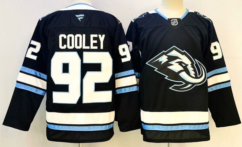 Men's Utah Mammoth Logan Cooley #92 Black Player Jersey