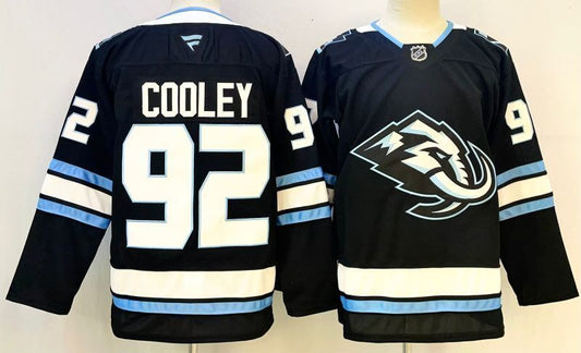 Men's Utah Mammoth Logan Cooley #92 Black Player Jersey