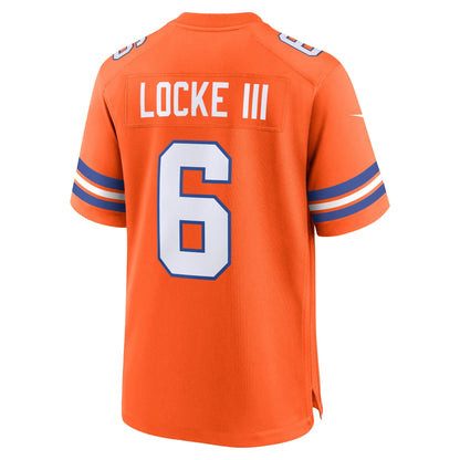 P.J. Locke III Denver Broncos Nike Mile High Collection 1977 Throwback   Game Jersey - Orange
