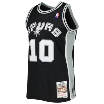 Dennis Rodman #10 San Antonio Spurs 1993-94 black Throwback Embroidered Jersey