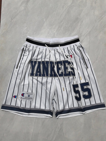 Baseball white striped size 55 pocket shorts