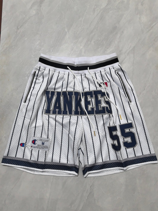 Baseball white striped size 55 pocket shorts