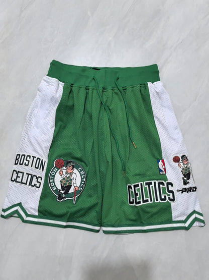 JUST DON Boston Celtics Green Pocket Shorts