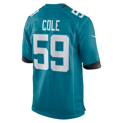 Myles Cole Jacksonville Jaguars Nike Team Game Jersey -  Teal