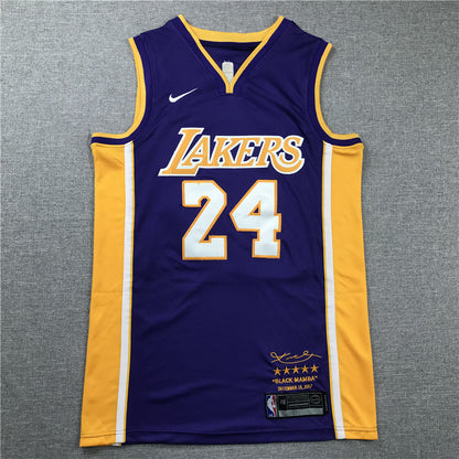 Los Angeles Lakers #24 Kobe Bryant Retired Purple Jersey