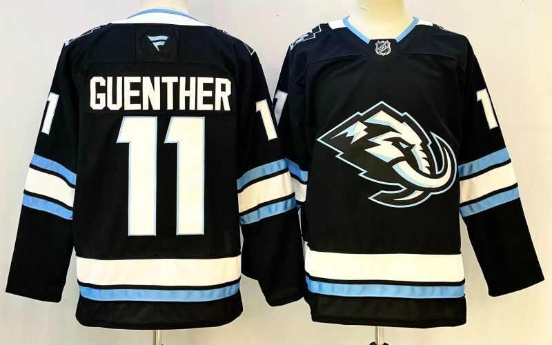 Men's Utah Mammoth Dylan Guenther #11 Black Player Jersey