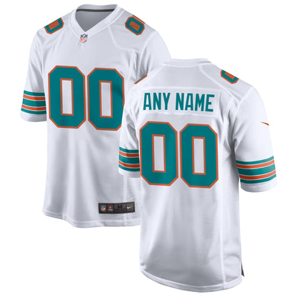 Miami Dolphins Nike Alternate Custom Game Jersey - White