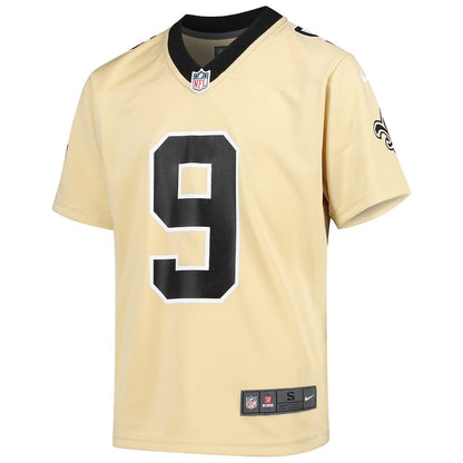 Drew Brees New Orleans Saints Youth Inverted Game Jersey - Gold