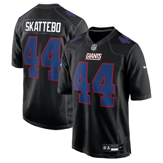 Men's New York Giants Cam Skattebo Nike Black Fashion Game Jersey