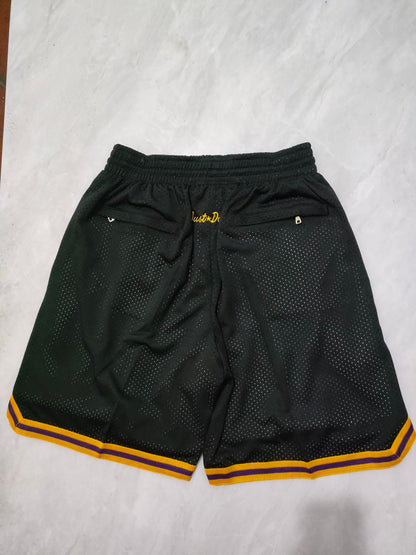 Los Angeles Lakers Black Retro Pocket Shorts