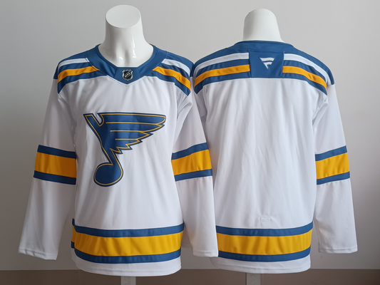 Men's St. Louis Blues White Away Premium Blank Jersey