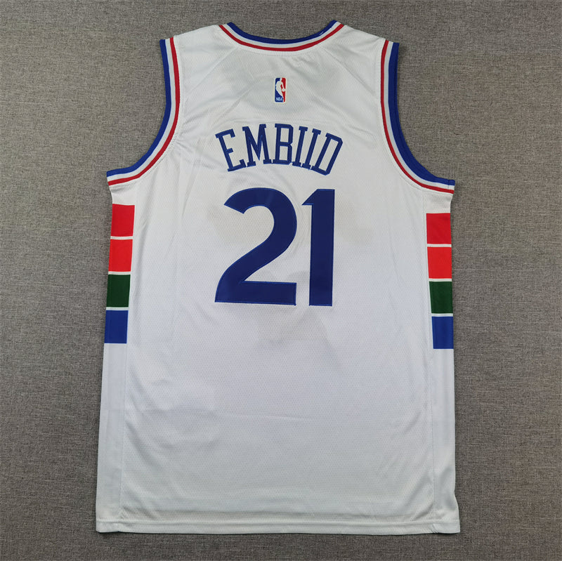Unisex Philadelphia 76ers 2024/25 Embroidered Swingman Jersey City Edition