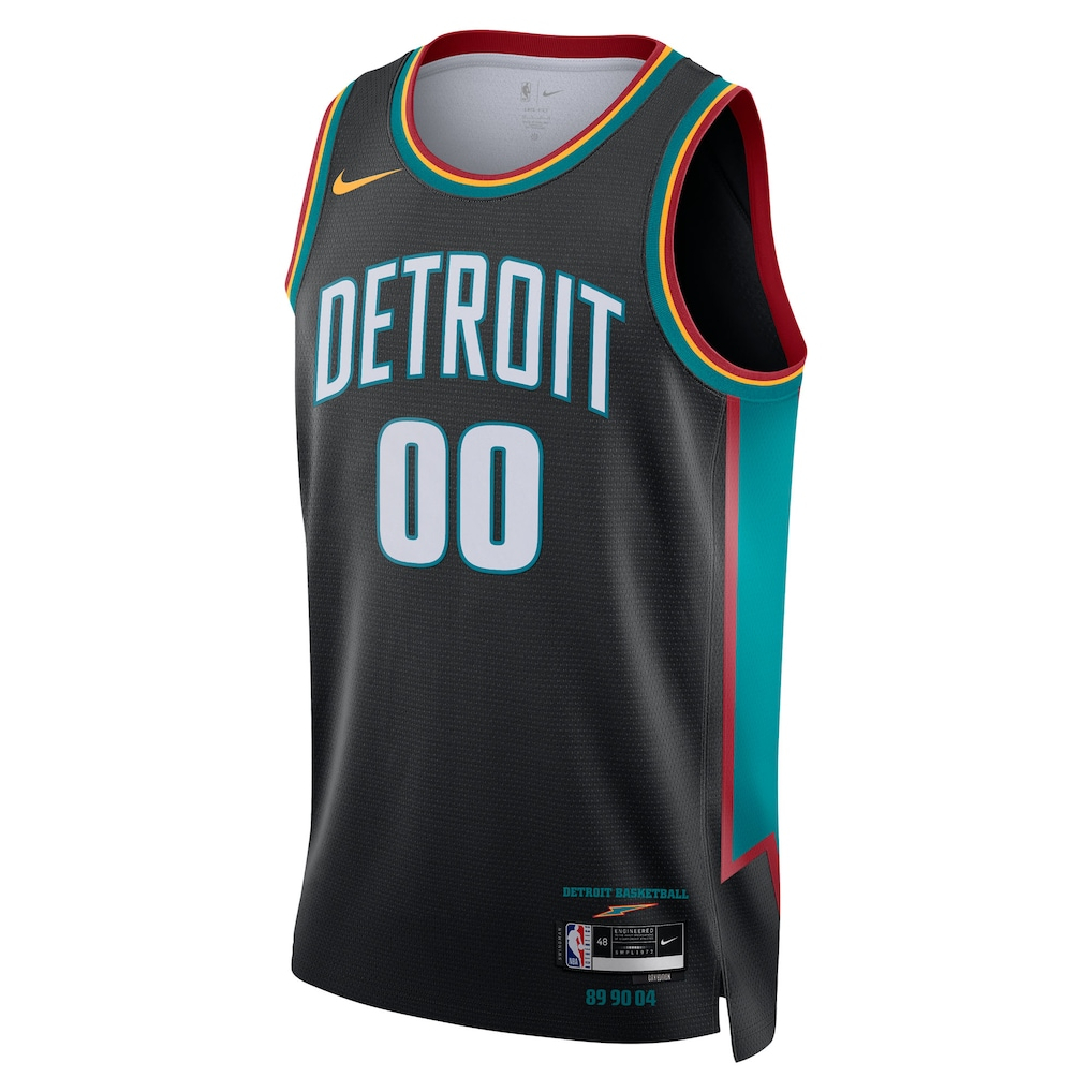 Detroit Pistons Nike Charcoal 2025/26 City Edition Swingman Custom Jersey