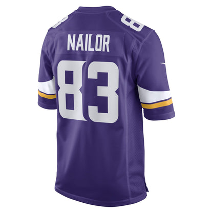 Jalen Nailor Minnesota Vikings Nike Game   Jersey - Purple
