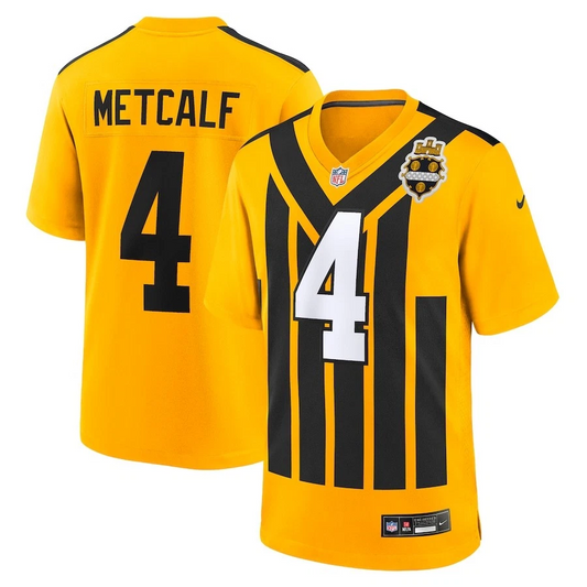 Men's Pittsburgh Steelers DK Metcalf Nike Jersey -  Retro Yellow-2
