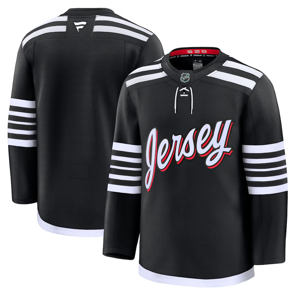 Men's New Jersey Devils  Black Alternate Premium Blank Jersey