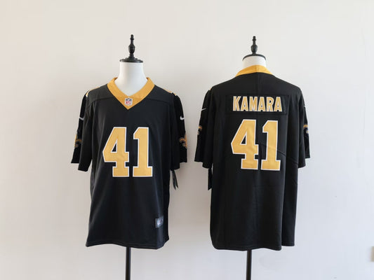 Men's New Orleans Saints Alvin Kamara Jersey-Black