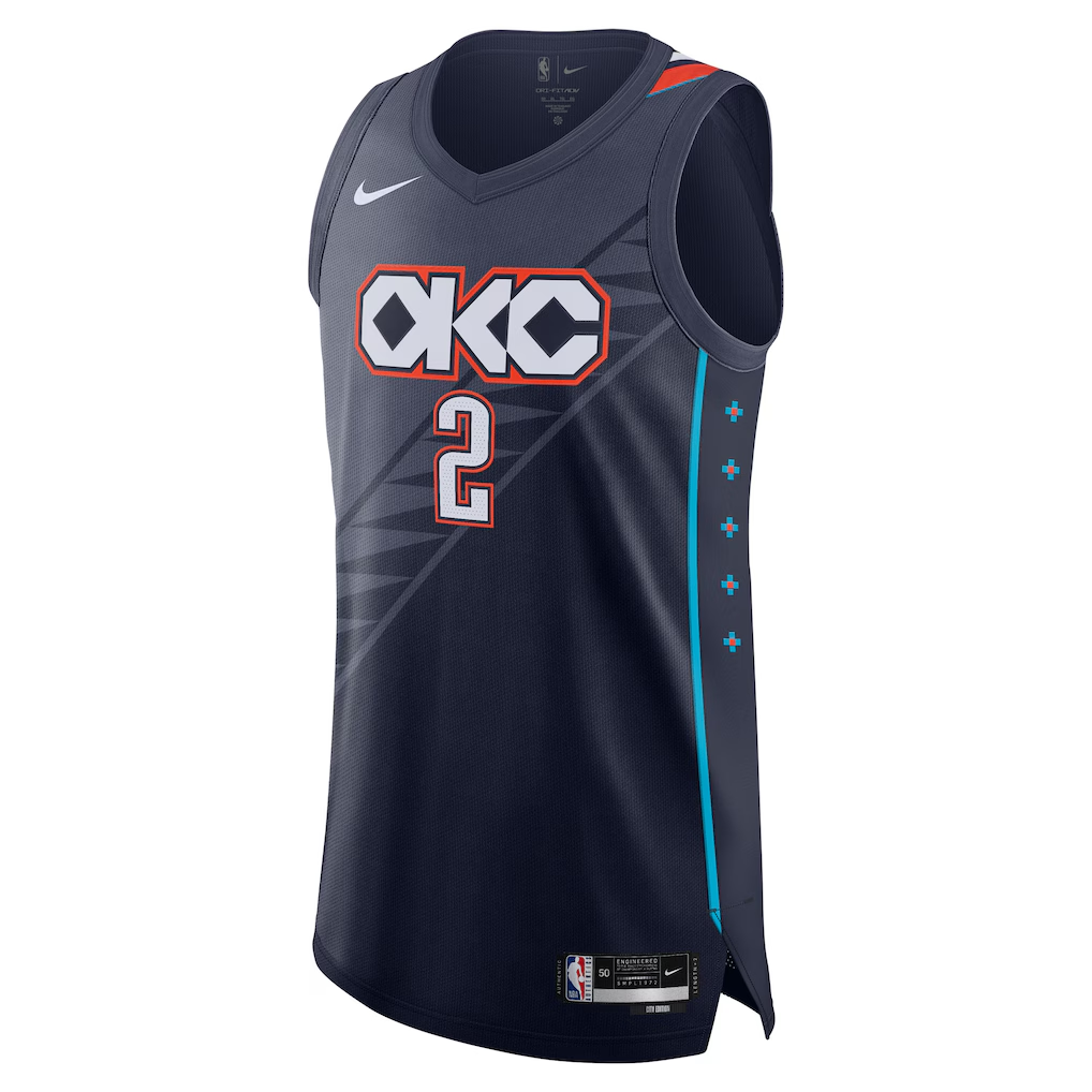 Oklahoma City Thunder Shai Gilgeous-Alexander Nike Navy 2025/26 Player Jersey - City Edition