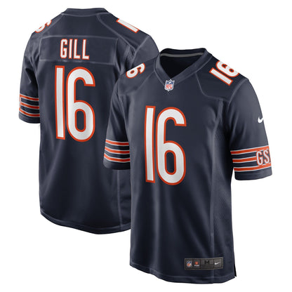 Trenton Gill Chicago Bears Nike Game   Jersey - Navy
