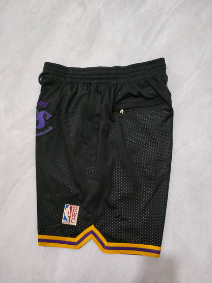 JUST DON Los Angeles Lakers Black Pocket Shorts