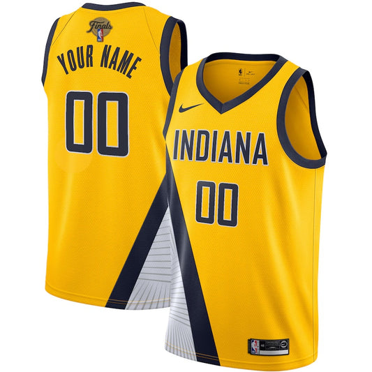 Indiana Pacers 2025 NBA Finals Custom Yellow Jersey - Icon Edition