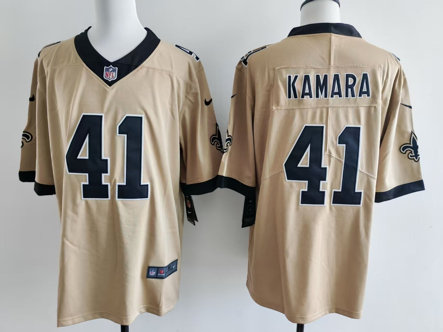 Men's New Orleans Saints Alvin Kamara Jersey-Gold