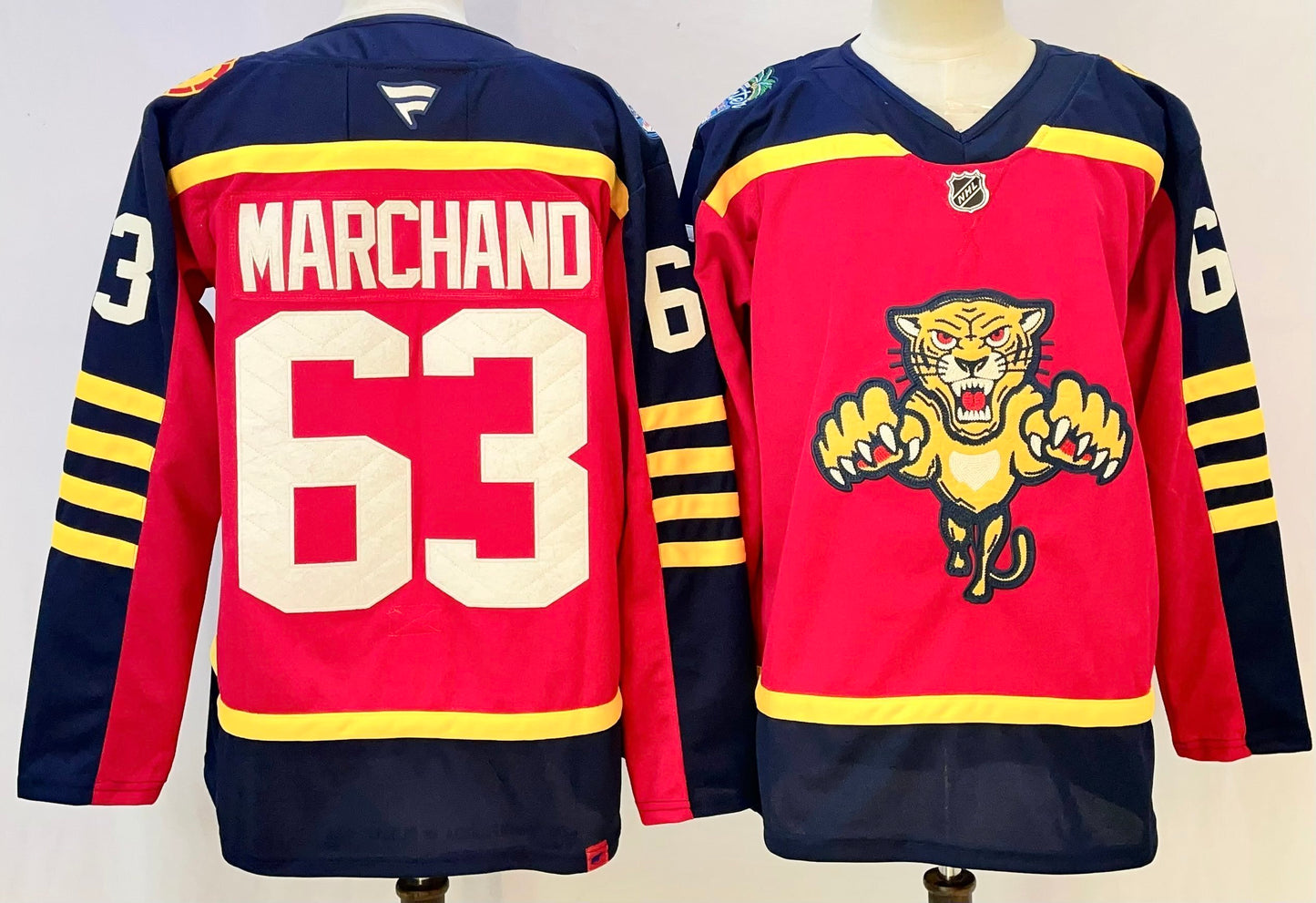 Men's Florida Panthers Brad Marchand #63  Red Premium Player Jersey