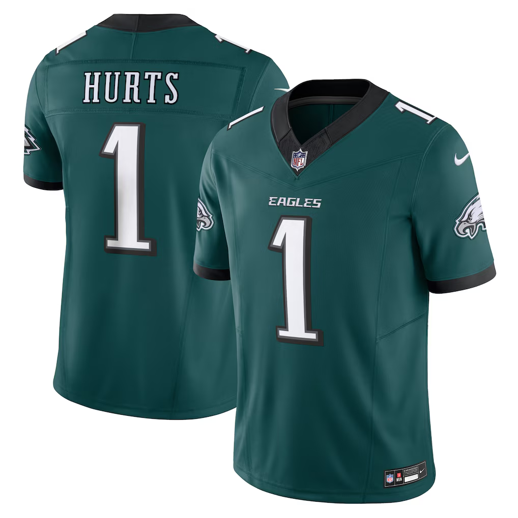 Jalen Hurts #1 Philadelphia Eagles Midnight Green Vapor F.U.S.E. Limited Jersey