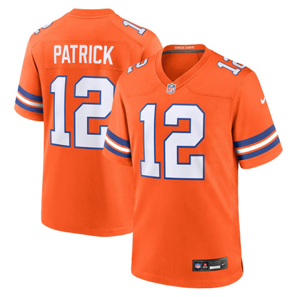 Tim Patrick Denver Broncos Nike Mile High Collection 1977 Throwback   Game Jersey - Orange