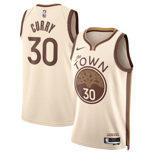 Golden State Warriors Stephen Curry Nike Tan 2025/26 Swingman Jersey - City Edition