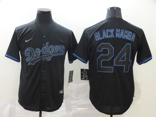 Men's Los Angeles Dodgers Kris Bryant #24 Black Mamba Baseball Jersey