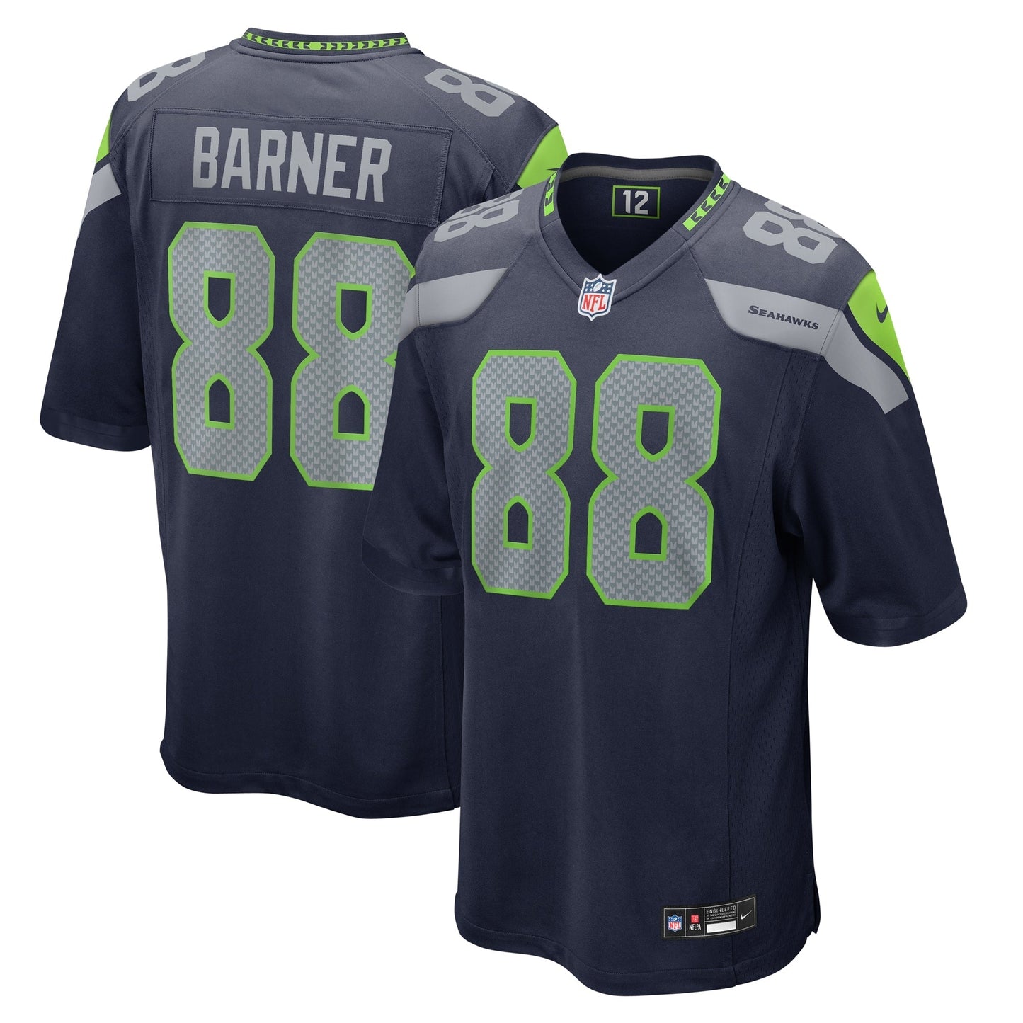 A.J. Barner Seattle Seahawks Nike  Game Jersey -  College Navy