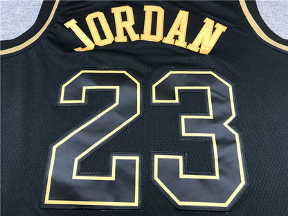 Chicago Bulls Michael Jordan #23 "Black & Gold" City Edition Swingman Jersey – Embroidered
