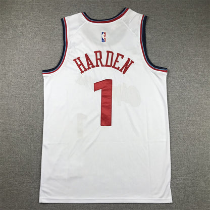 Men's LA Clippers james Harden #1 whiteSwingman Player jersey