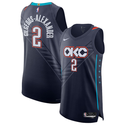 Oklahoma City Thunder Shai Gilgeous-Alexander Nike Navy 2025/26 Player Jersey - City Edition