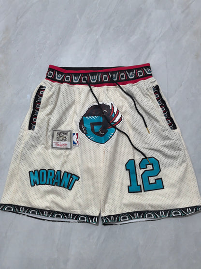Memphis Grizzlies off-white retro pocket shorts