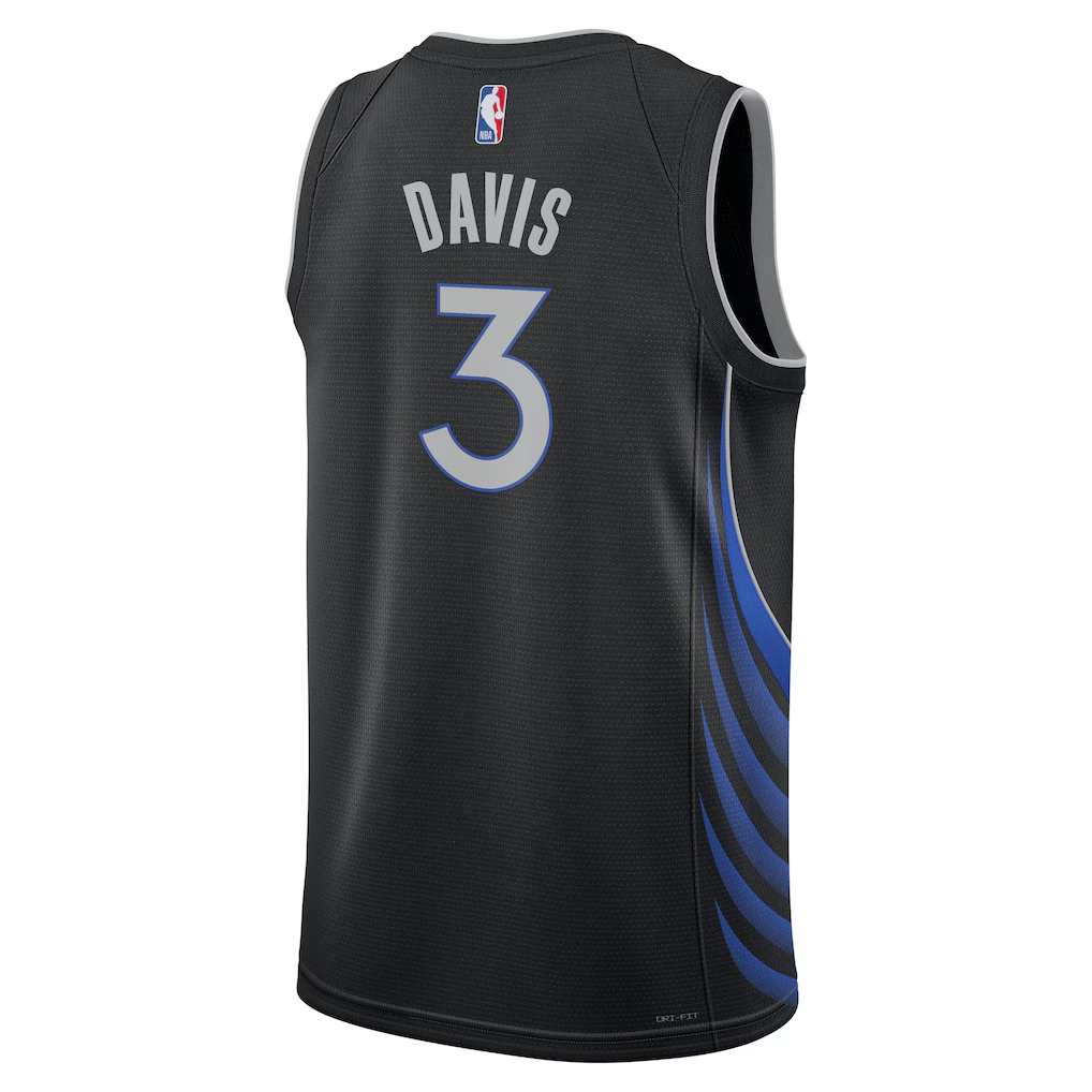 Dallas Mavericks Anthony Davis Nike Black 2025/26 Swingman Jersey - City Edition