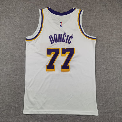 Youth Luka Dončić Los Angeles Lakers #77 Embroidered  Jersey