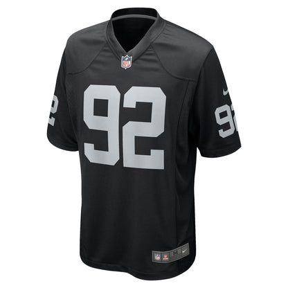 Richard Seymour Las Vegas Raiders Nike Retired   Game Jersey - Black