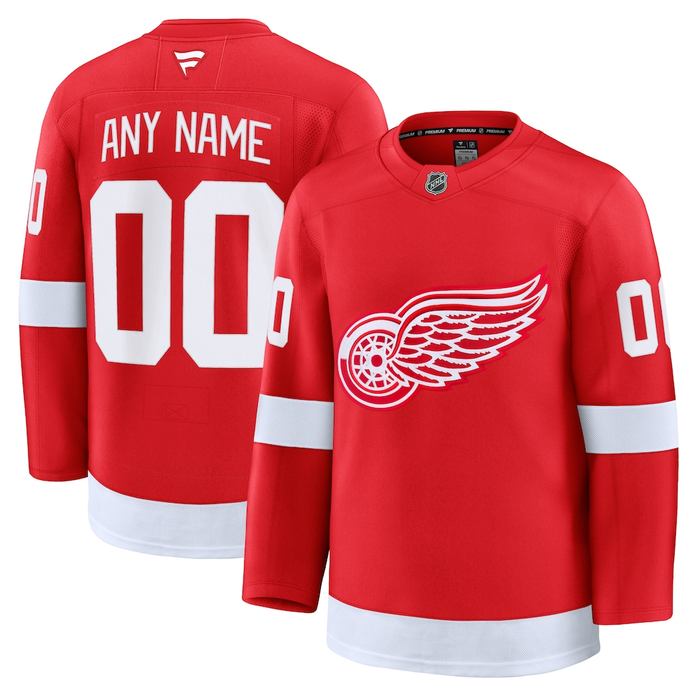 Men's Detroit Red Wings  Red Home Premium Custom Jersey